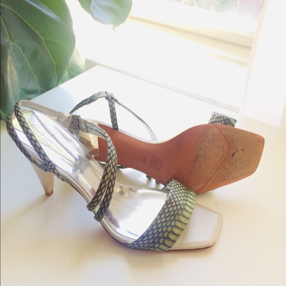Kenneth Cole snake skin strappy heels! - Picture 2 of 5